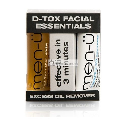 Men-u D-TOX Facial Essentials 3 Minute DTOX & Deep Cleanse with Healthy Facial Wash 15ml