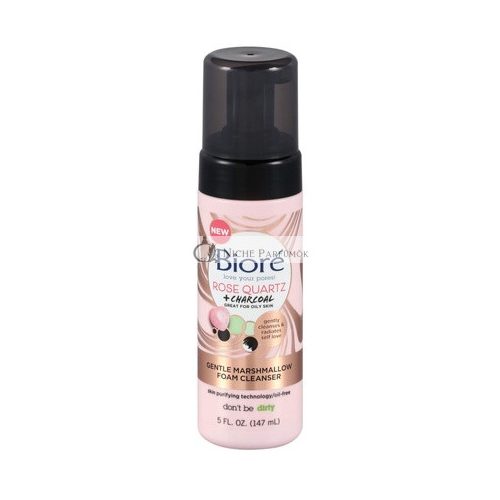 Biore Rose Quartz + Charcoal Gentle Marshmallow Cleanser 5oz 147ml