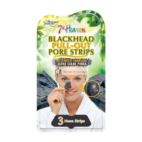 7th Heaven Blackhead Pull-Out Pore Strips with Activated Charcoal Aloe Vera and Witch Hazel - Ideal for Combination and Oily Skin