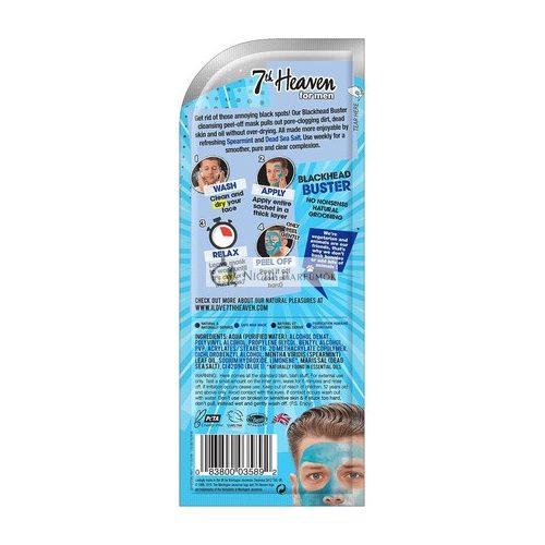 7th Heaven Men's Deep Pore Cleansing Peel-off Mask 10ml