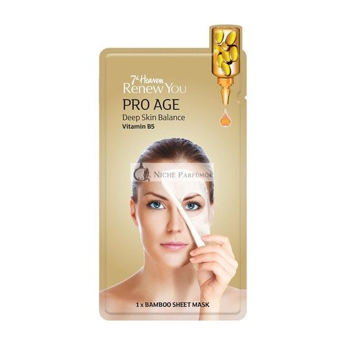 7th Heaven Renew You Pro Age Bamboo Sheet Mask with Vitamin B5 for Deep Skin Balance