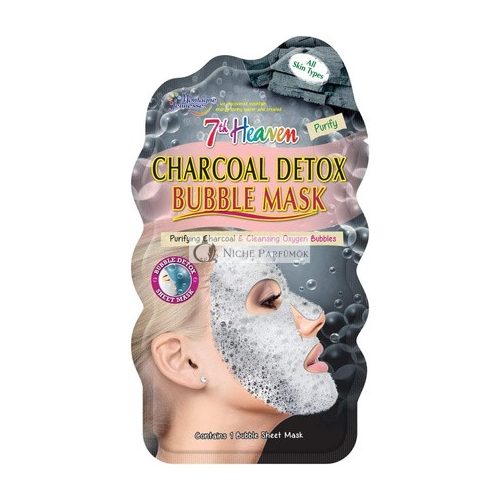 7th Heaven Charcoal Detox Bubble Sheet Face Mask with Purifying Charcoal for a Brighter Complexion