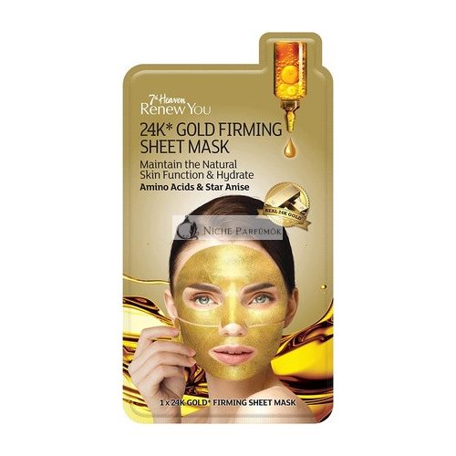 7th Heaven Renew You 24k Gold Firming Sheet Mask