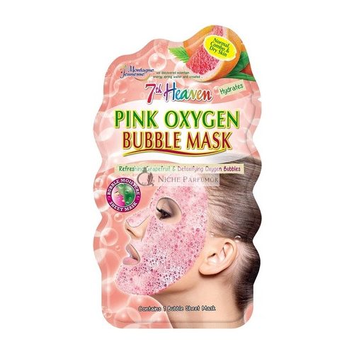 7th Heaven Pink Oxygen Bubble Sheet Face Mask for Quick Cleansing Hydration