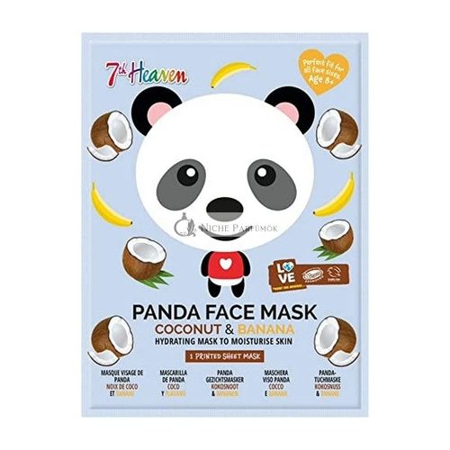 7th Heaven Panda Face Sheet Mask with Coconut and Banana to Hydrate and Moisturize Skin