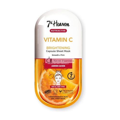 7th Heaven Vitamin C Nutriactive Brightening Sheet Mask Enriched with Amino Acids to Smooth and Firm Skin