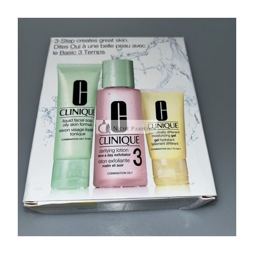 Clinique 3 Step Skincare System Travel Size Set Type 2 Combination/Oily