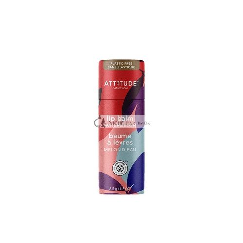 ATTITUDE Plastic-Free Lip Balm with EWG Verified Plant and Mineral Ingredients 8.5g Watermelon