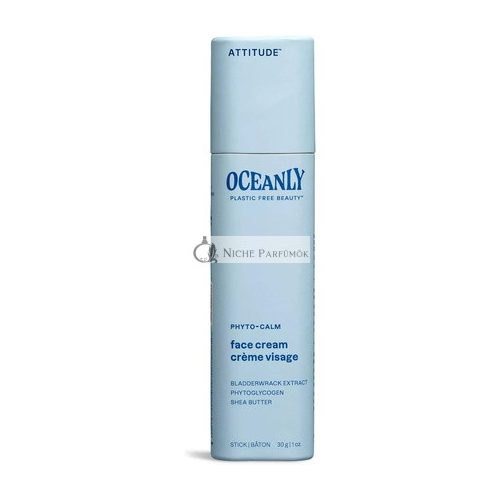 ATTITUDE Oceanly Face Cream Stick EWG Verified Plant and Mineral-Based Ingredients Vegan Skin Care Products PHYTO CALM Unscented 30 grams