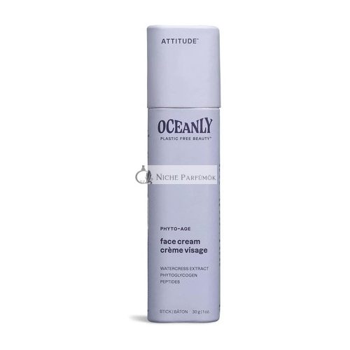 ATTITUDE Oceanly Face Cream Stick EWG Verified Plastic-free Plant and Mineral-Based Ingredients Vegan Skin Care Products PHYTO AGE Unscented 30 grams