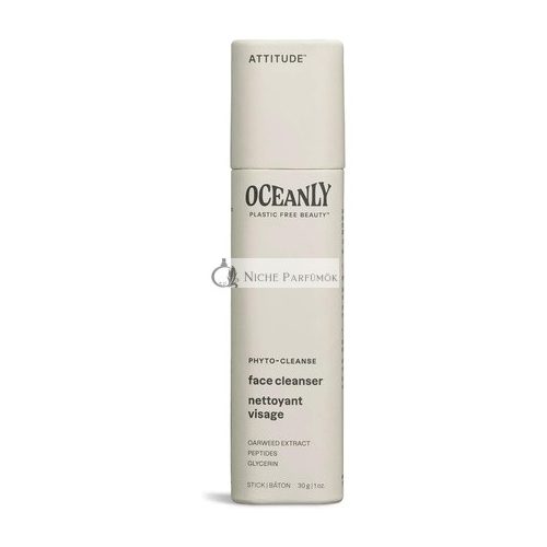 ATTITUDE Oceanly Face Cleanser Stick EWG Verified Plant and Mineral-Based Ingredients Vegan and Cruelty-Free Beauty Products PHYTO CLEANSE Unscented 30 grams