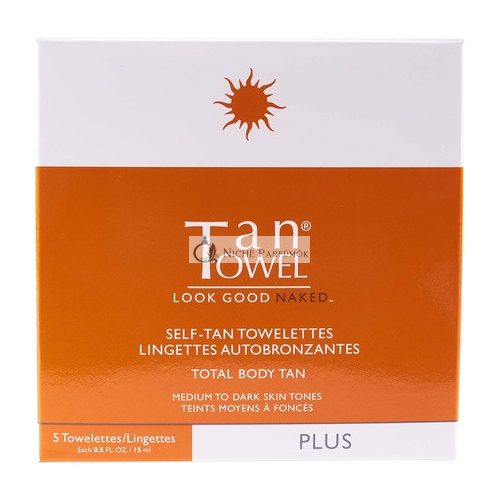 Tantowel Full Body Self-Tan Towelette Plus - Pack of 5