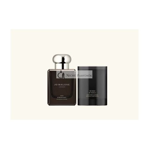 Jo Malone Oud & Bergamot Cologne & Myrrh Tonka Scented Candle Intense Duo