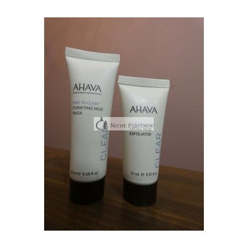 Ahava Time To Clear Travel Mud Mask & Facial Scrub 0.51 Oz