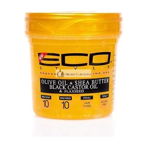 Eco Style Gold Olive Oil Shea Butter Black Castor Oil Flaxseed 32oz