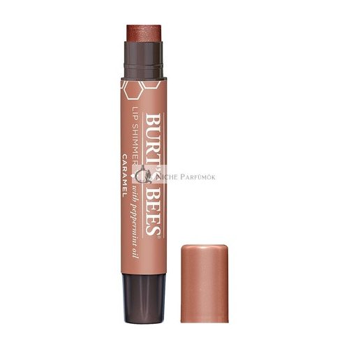 Burt's Bees Lip Shimmer With Peppermint Oil Caramel 0.09oz