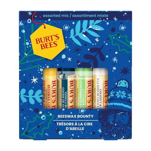 Burt's Bees Lip Balm Gift Set - Beeswax, Vanilla Bean, Cucumber Mint, Coconut