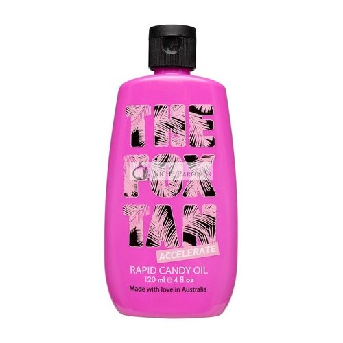 The Fox Tan Tanning Accelerator Rapid Candy Oil Body Tanning Oil with Coconut Almond and Jojoba Oil Vegan 120ml