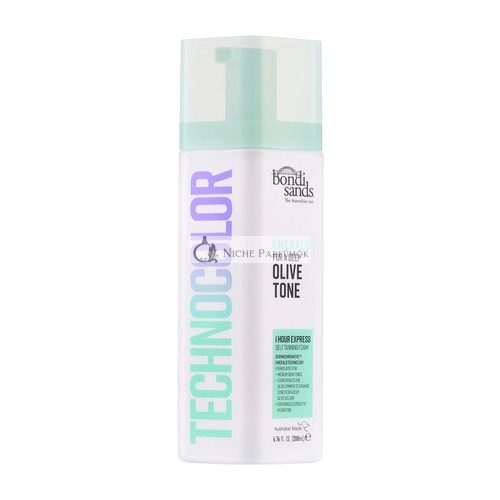 Bondi Sands Technocolor 1-Hour Express Emerald Self-Tanning Foam Easy Application Streak Free Fake Tan Fast-Acting Body Tan for Natural-Looking Glow