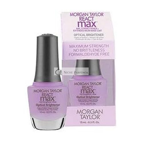 Morgan Taylor React Max Formaldehyde Free Nail Strengthener + Extended Wear Base Coat with Optical Brightener 15ml