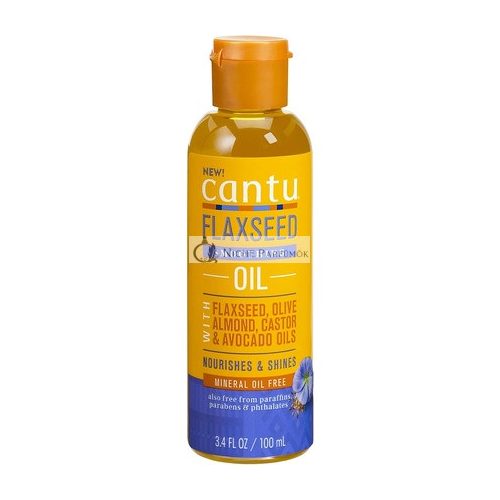 Cantu Flaxseed Smoothing Oil with Flaxseed, Olive, Almond, Castor & Avocado Oil 100ml