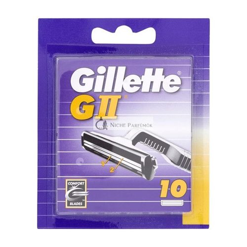 Gillette GII Double Men's Razor Blades 10 Replacement.