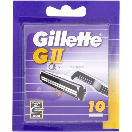 Gillette GII Double Men's Razor Blades 10 Replacement.