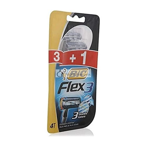 BIC Flex 3 Comfort Disposable Shaving Razors 3+1 Units