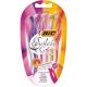 BIC Miss Soleil Colour Collection 3-Blade Razors for Women with Easy Grip Handle and Lubricating Strips 8 Razors Multicolor - Pack of 8