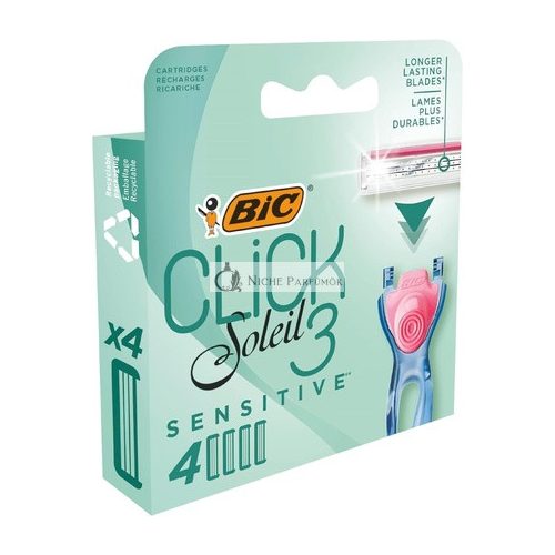 Bic Click 3 soleil shaver sensitive cartridges blades 4 General