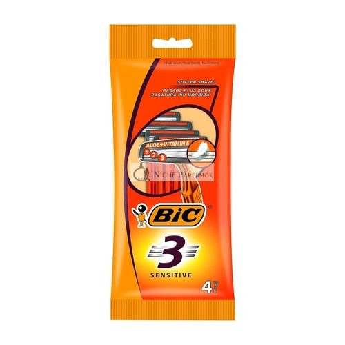 Bic 3 Sensitive Razors - Pack of 4