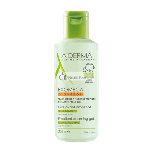 A-DERMA Exomega Control Emollient Cleansing Gel 2 in 1 for Infants and Children 200ml