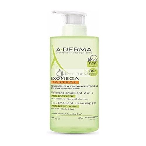 A-DERMA Exomega Control 2in1 Emollient Cleansing Gel Anti-Scratching 500ml