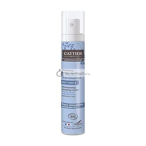 Cattier Hydrating Night Cream for Dehydrated Skin with Organic Active Plant Juices 50ml