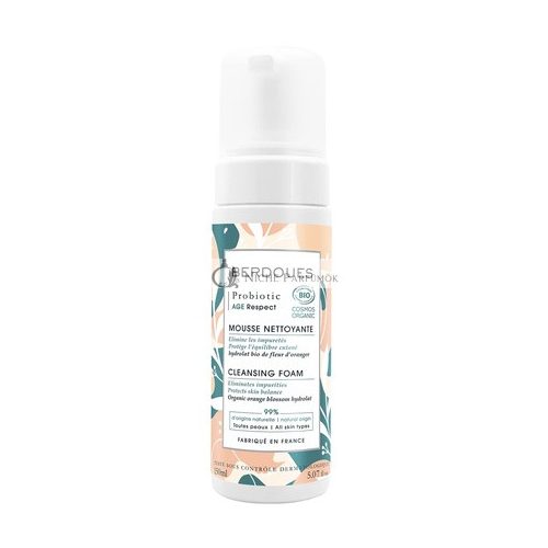 BERDOUES Probiotic Age Respect Cleansing Foam for Normal to Oily Skin 5.07 Fl.Oz.