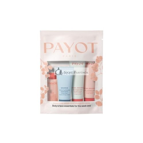 Payot Essentials Weekend Set - Micellar Water 20ml, Moisturizing Cream 15ml, Body Scrub 25ml, Nourishing Body Cream 25ml