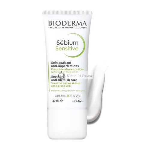 Bioderma Sébium Sensitive Soothing Moisturizer for Acne Prone Skin Face Cream Hydrates Skin Eliminates Spots Reduces Redness 30ml