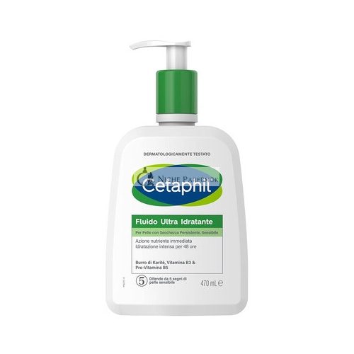 Cetaphil Ultra Moisturizing Fluid Face and Body Cream for Skin with Persistent and Sensitive Dryness 470ml