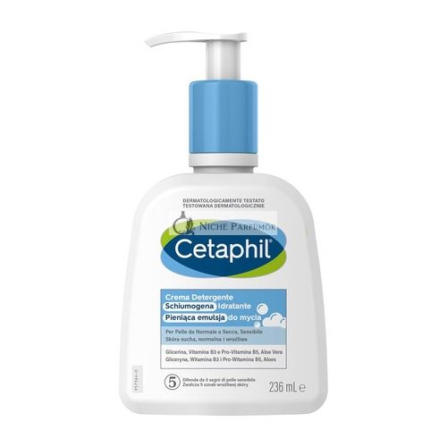 Cetaphil Moisturizing Foam Cleanser for Normal, Dry, and Sensitive Skin with Aloe Vera 236ml