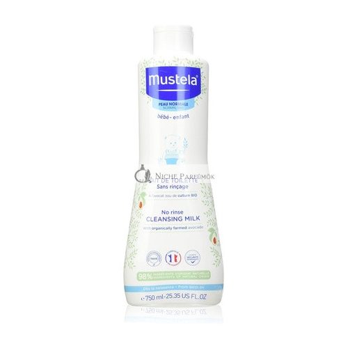 Mustela No Rinse Cleansing Milk with Organic Avocado 750ml