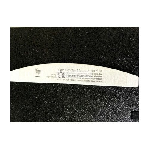 Zebra Half Moon Nail File 100/180 Thickness: 100/180 Clear