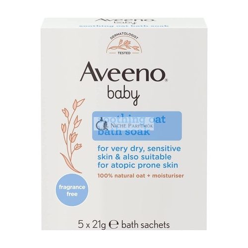 Aveeno Baby Soothing Oat Bath Sachets - Pack of 5