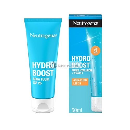 Neutrogena Hydro Boost Aqua Fluid SPF 25 50ml - Light Face Cream with Hyaluronic Acid & Vitamin C for Intensive Moisture