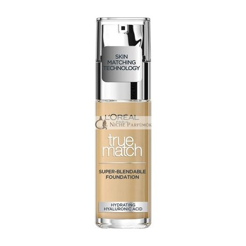 L'Oreal Paris True Match Liquid Foundation Skincare Infused with Hyaluronic Acid SPF 17 30ml 3W Golden Beige