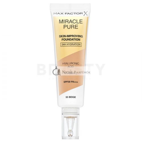 Max Factor Miracle Pure Skin-Improving Foundation hosszan tartó make-up hidratáló hatású 55 Beige 30 ml