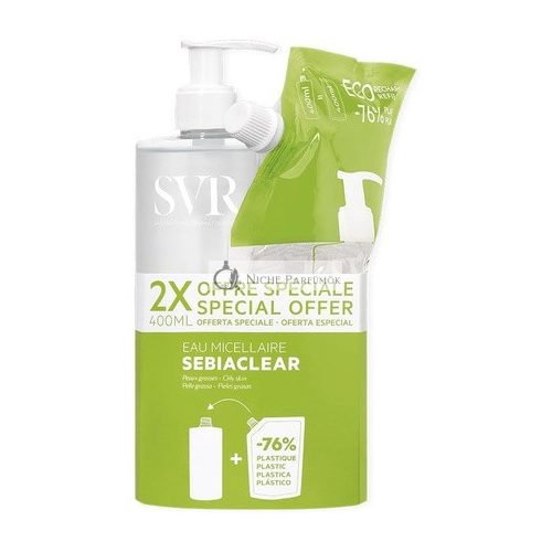 SVR Sebiaclear Micellar Water 400ml + Eco Refill Pack 400ml