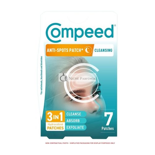 Compeed Anti-Spots Cleansing Patch Cleanse Absorb and Exfoliate Hydrocolloid Spots Patches Pimple Patches Ideal for Overnight Use For Large Blemish-Prone Areas