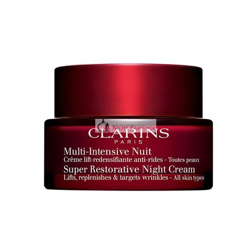 Clarins Super Restorative Night Cream Anti-Aging Moisturizer for Mature Skin 50ml