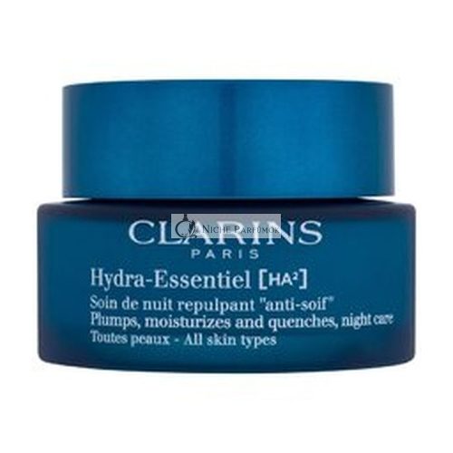 Clarins Hydra-Essentiel [HA²] Night Cream Plumps Moisturizes and Quenches Night Care 50 ml