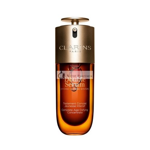 Clarins Double Serum Anti Aging Face Serum Visibly Firms Smoothes Boosts Radiance and Refines Pores 24H Hydration All Skin Types 2.5 Fl Oz